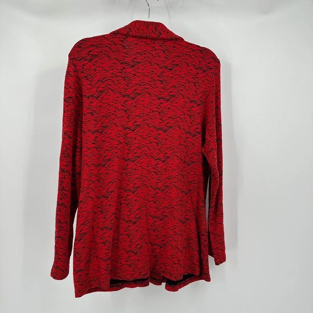 Parsley‎ & Sage Womens Artsy Top Size L Eclectic Indie Bold Lagenlook Red Black